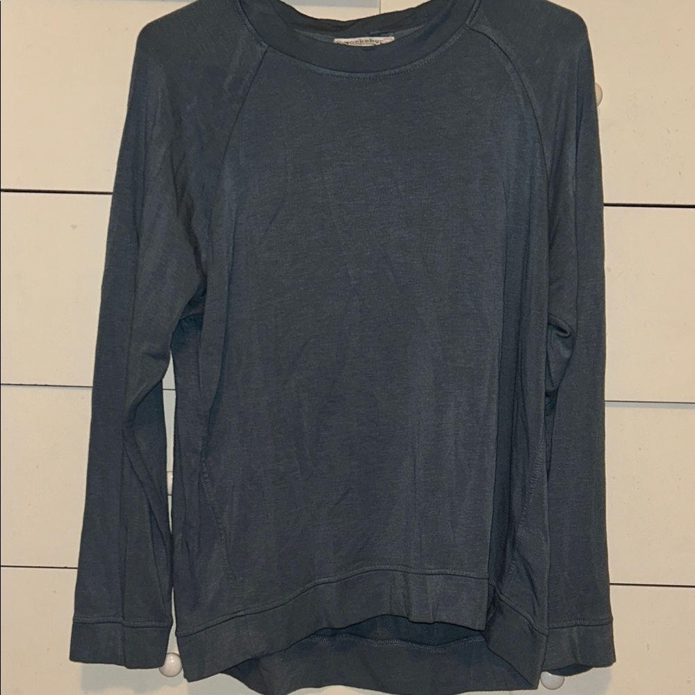 Workshop Republic Clothing Slate Blue Top